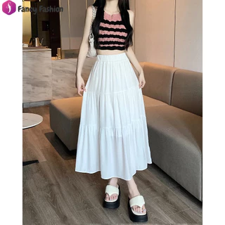 Fancy Fashion กระโปรงยาว กระโปรงชั้น เอวยางยืด ระบาย3ชั้น เนื้อผ้าอย่างดี