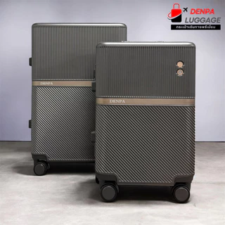 [แบรนด์แท้ มีศูนย์บริการ] DENPA Luggagae กระเป๋าเดินทาง รุ่น Aluminum ระบบล็อค TSA วัสดุ PC 100%