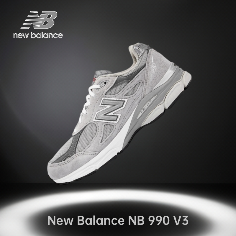 ของแท้ 100%-New Balance NB 990 V3 Low Sneakers M990GY3
