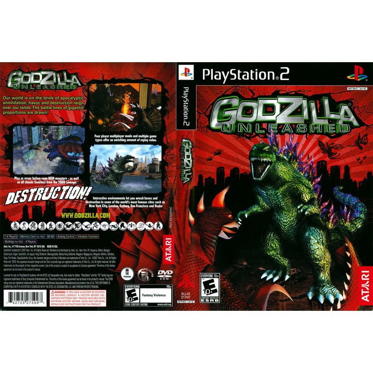 GODZILLA UNLEASHED [PS2 US : DVD5 1 Disc]