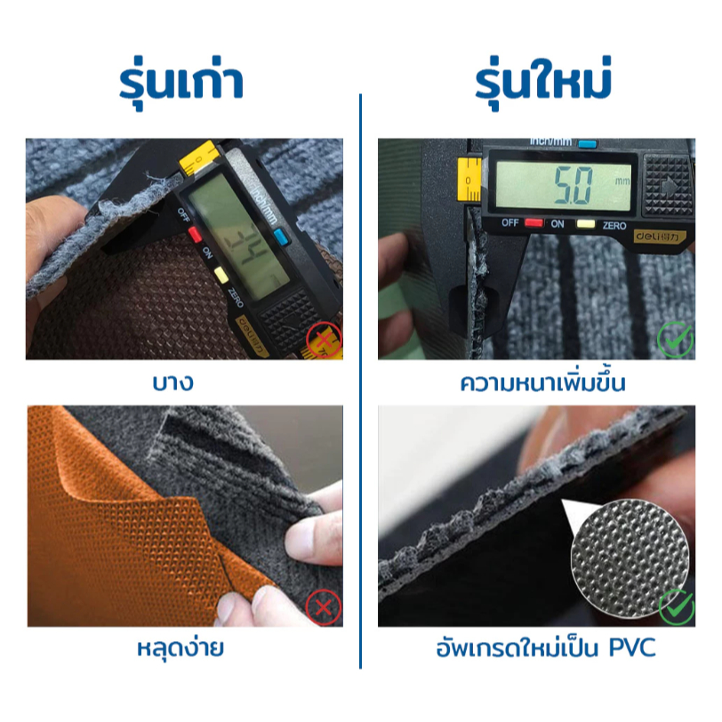 พรมปูพื้นไนลอน พรมเช็ดเท้า ดักฝุ่น ซับน้ำไว กันลื่น ทนทาน ทำความสะอาดง่าย ตัดขนาดได้ ส่งจากไทย รูปที่ 3