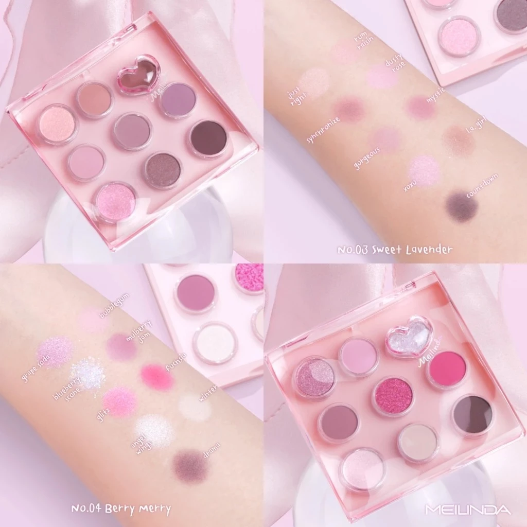 MEILINDA Chiffon Ribbon Blush พาเลท+คอนทัวร์+ไฮไลท์ ครบชุด thumbnail 8