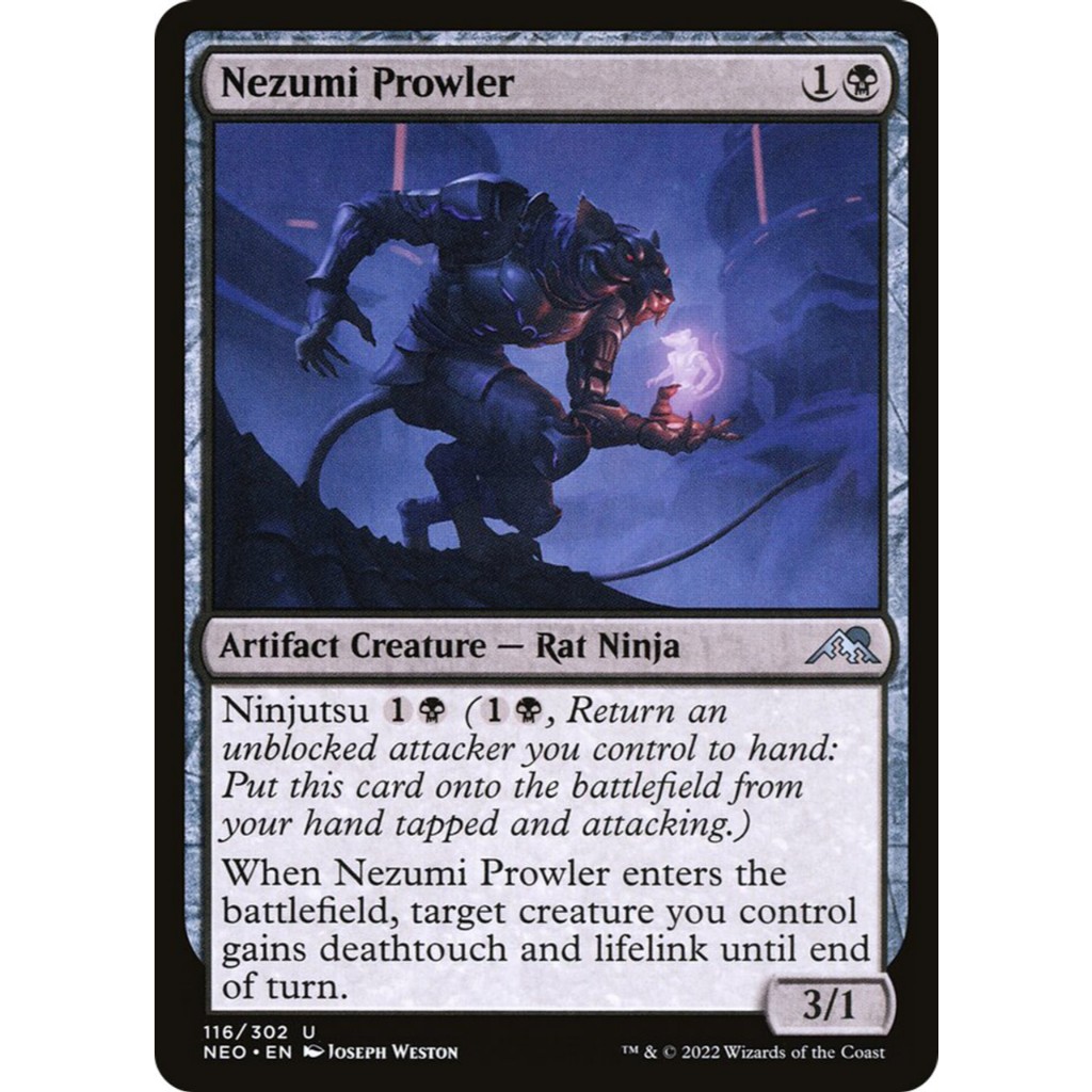 MTG - Magic The Gathering - Kamigawa Neon Dynasty - Nezumi Prowler - Near Mint