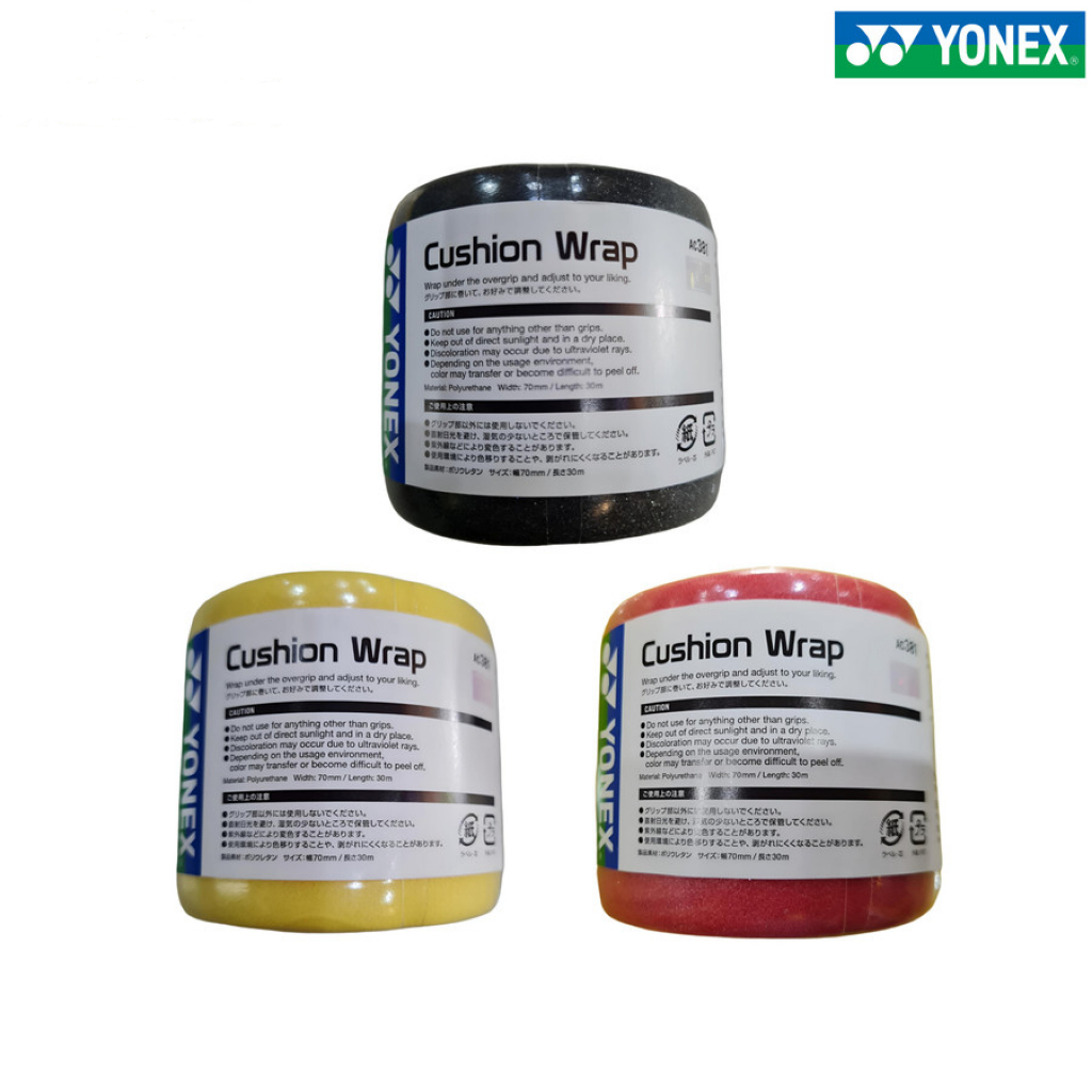 Yonex AC381 YONEX Cushion Wrap Grip พันด้านไม้แบด ไม้เทนนิส ลดการกระแทก และระบายความชื้น