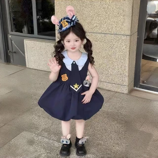 1-9 ปี ชุดเดรสสาว กระต่ายน้อย ชุดเดรส กระโปรงแฟชั่นทรงบอลลูน เดรสแขนกุดเด็กผู้หญิง ชุดเดรสเด็กผู้หญิงน่ารักๆ