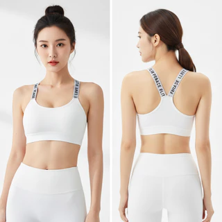 พร้อมส่งจากไทย💥Sanay Bra💥 (N029) สปอร์ตบราสายลายตัวอักษร สายไขว้หลังเก๋ๆ