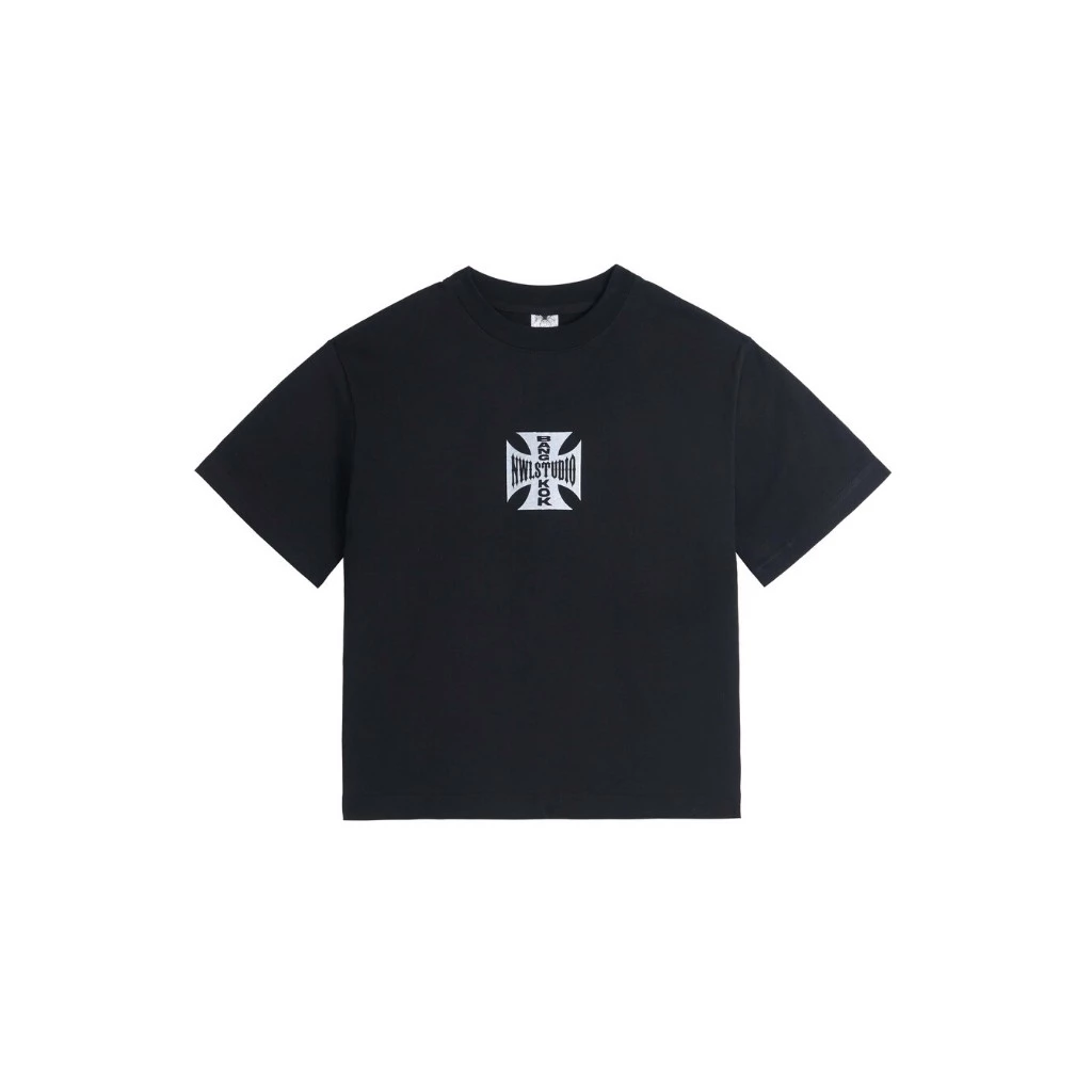 44TEES 34 Boxy Black เสื้อยืดสีดำ