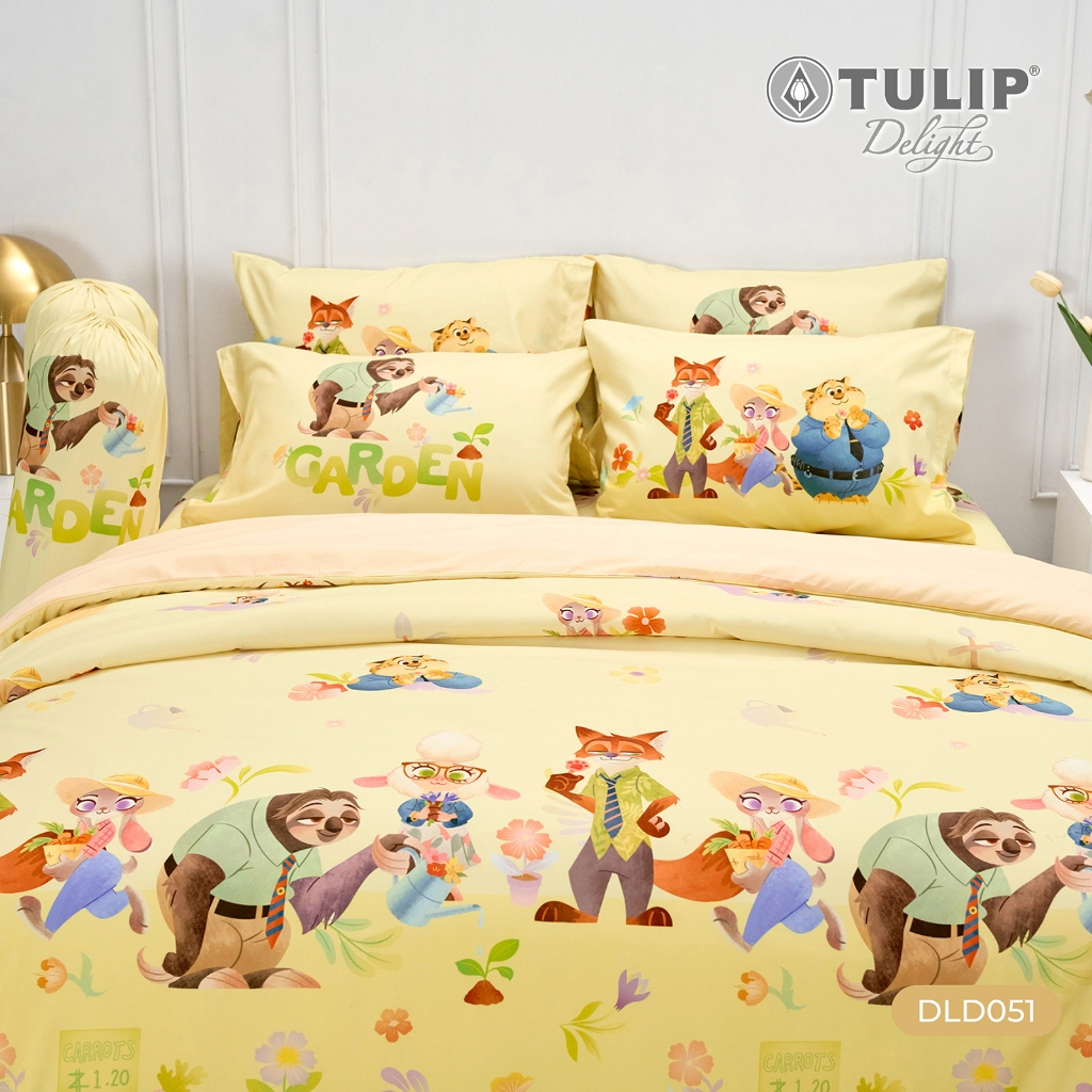 TULIP Delight ซูโทเปีย Zootopia DLD051 ลิขสิทธิ์แท้ดิสนีย์ ชุดผ้าปูที่นอน ผ้าห่มนวม พิมพ์ดิจิตอล