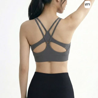 Fit-paradise [ใหม่] สปอร์ตบรารุ่น lrene คอยูสายไขว้หลังสองชั้น High-impact support