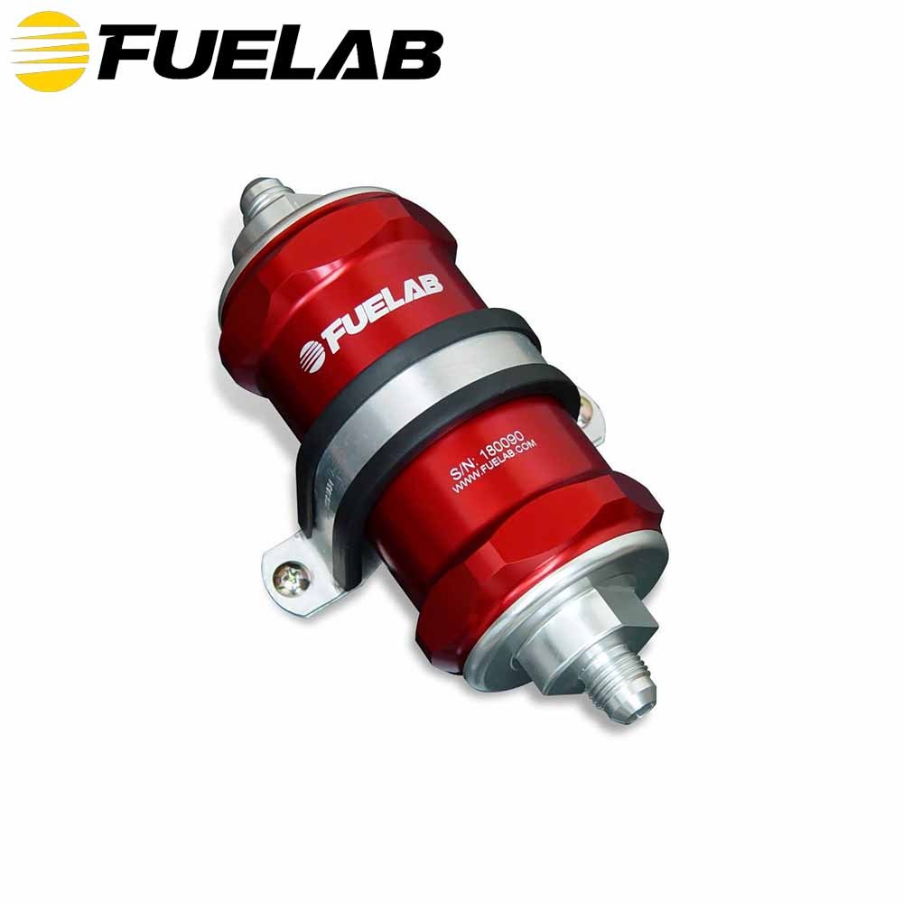 FUELAB 10AN 6-Micron Short In-Line Fuel Filter - 81833