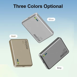 MEEGOO Magnetic Powerbank 10000mAh PD20W ชาร์จเร็วไร้สาย สำหรับ iPhone 15/16/17 Pro Max พกพาได้ สายการบินรับรอง