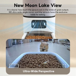 MeeGoo WiFi เครื่องให้อาหารอัตโนมัติ 6L ตั้งเวลาให้อาหาร pet Feeder พร้อมกล้องวิดีโอ เหมาะสำหรับสุนัขและแมว เชื่อมTUYA