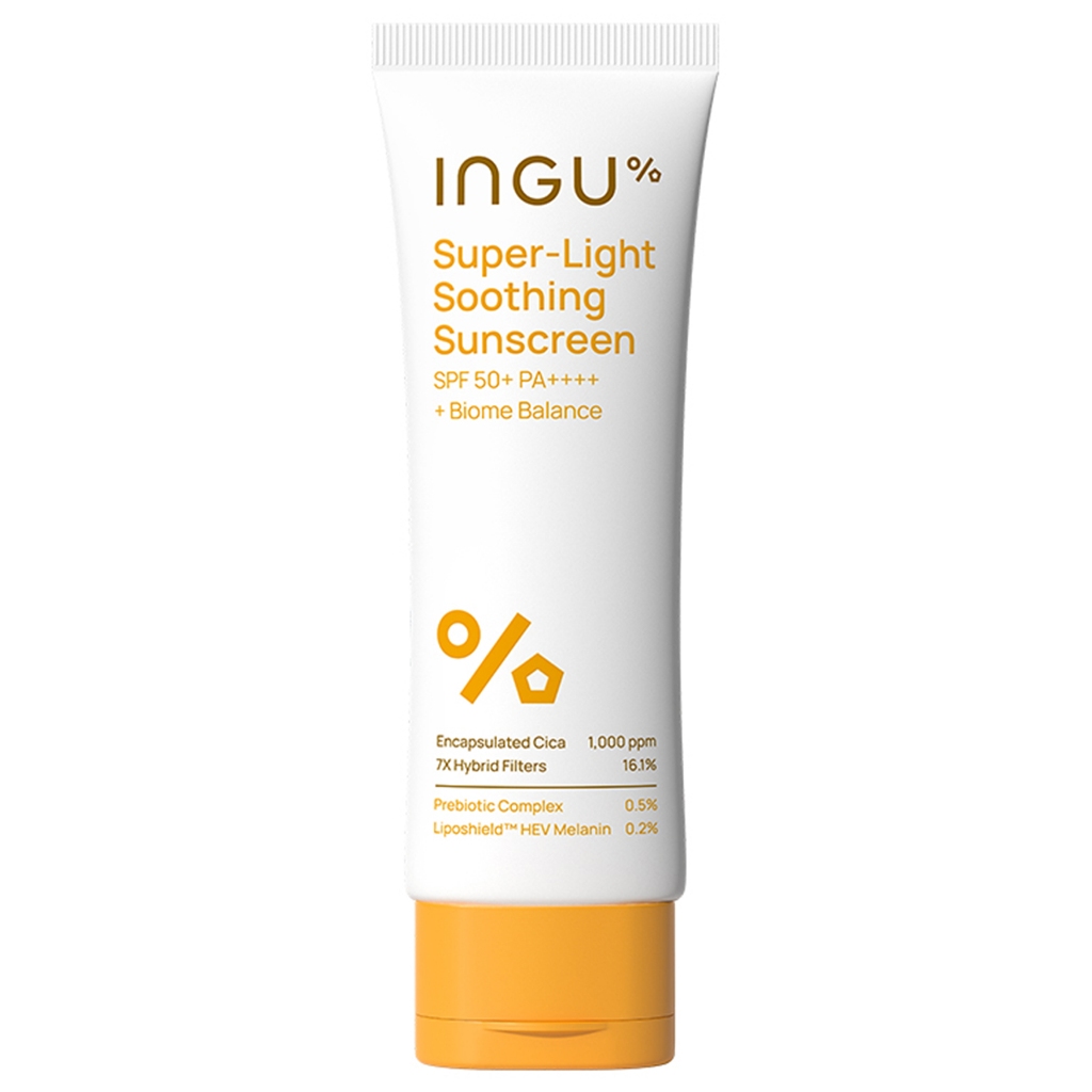 INGU - Super-Light Soothing Sunscreen SPF 50+ PA++++ + Biome Balance 50 ml. อิงกุ ซูเปอร์-ไลท์ ซูธธิ