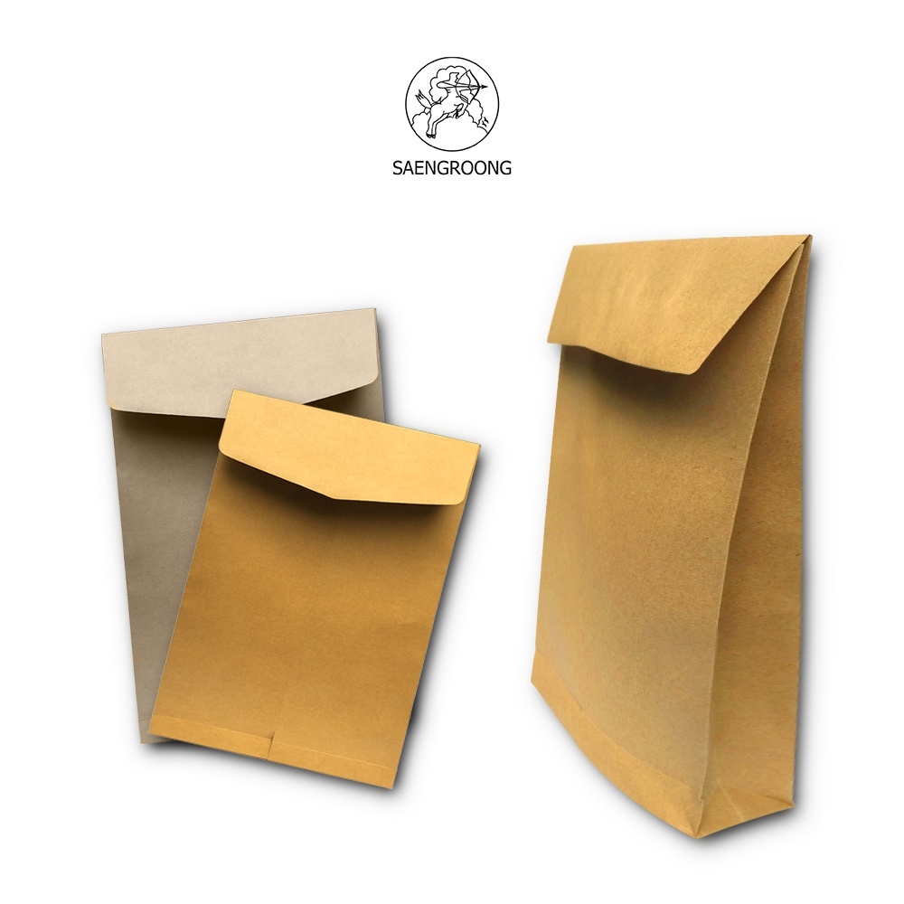 Saengroong ซองเอกสารขยายข้าง 2นิ้ว สีน้ำตาล KA / สีเทา BA 50ซอง/1แพ็ค