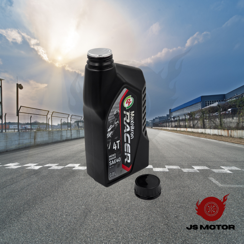 [ยกลัง12กป.] น้ำมันเครื่องพีที 4T MAXNITRON RACER สำหรับมอเตอร์ไซค์หัวฉีดและคาร์บู PT