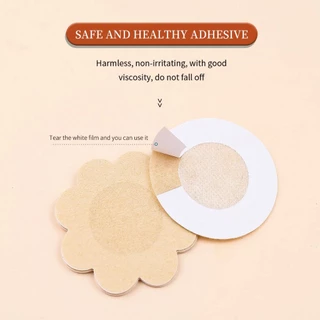 100 ชิ้นสติกเกอร์หัวนมทิ้งที่มองไม่เห็นสติกเกอร์หน้าอกไม่ทอ Bra Breast Patch Bra - less Pasties Pad ฝาครอบหัวนมสติกเกอร์
