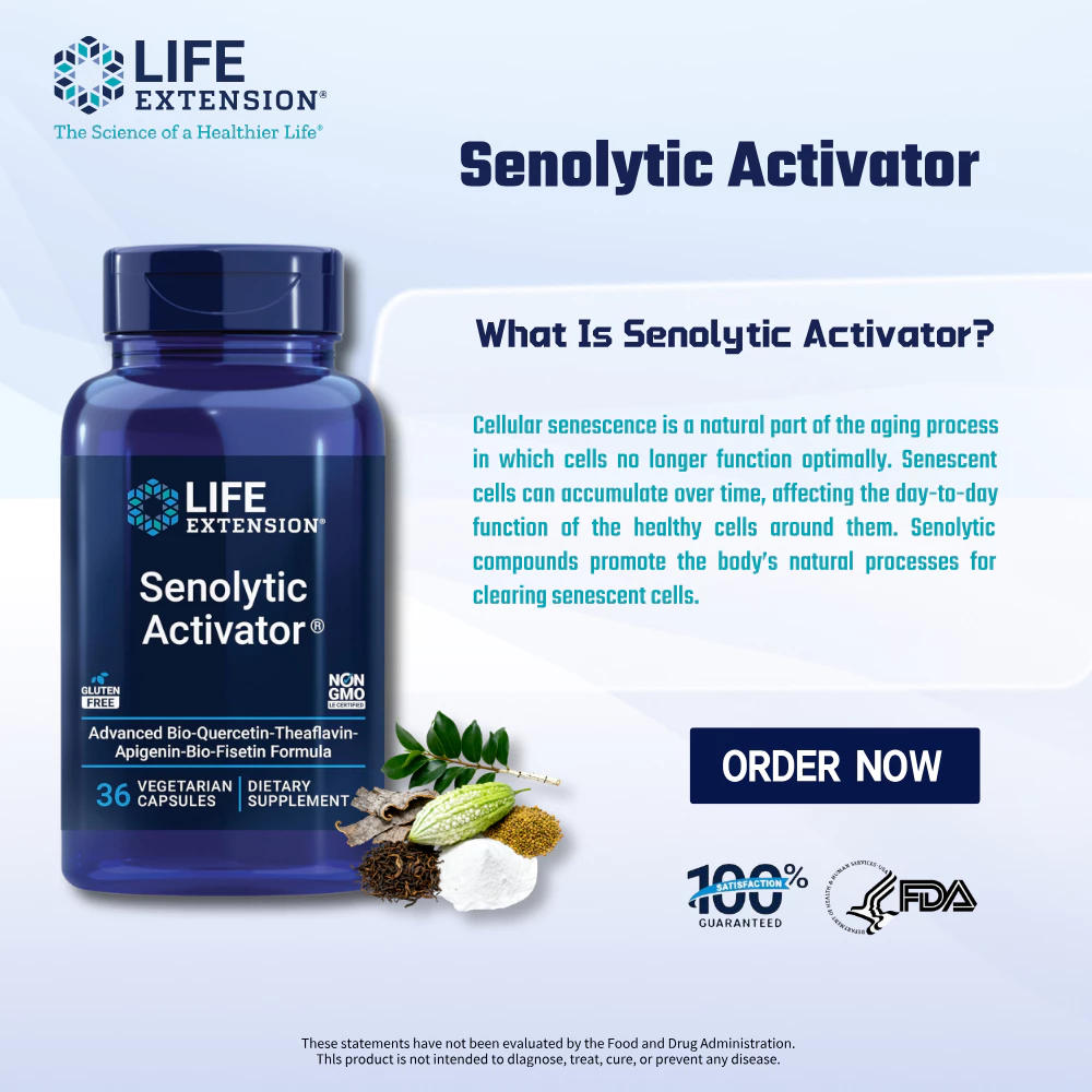 Senolytic Activator สนับสนุนสุขภาพเซลล์ 36 แคปซูล
