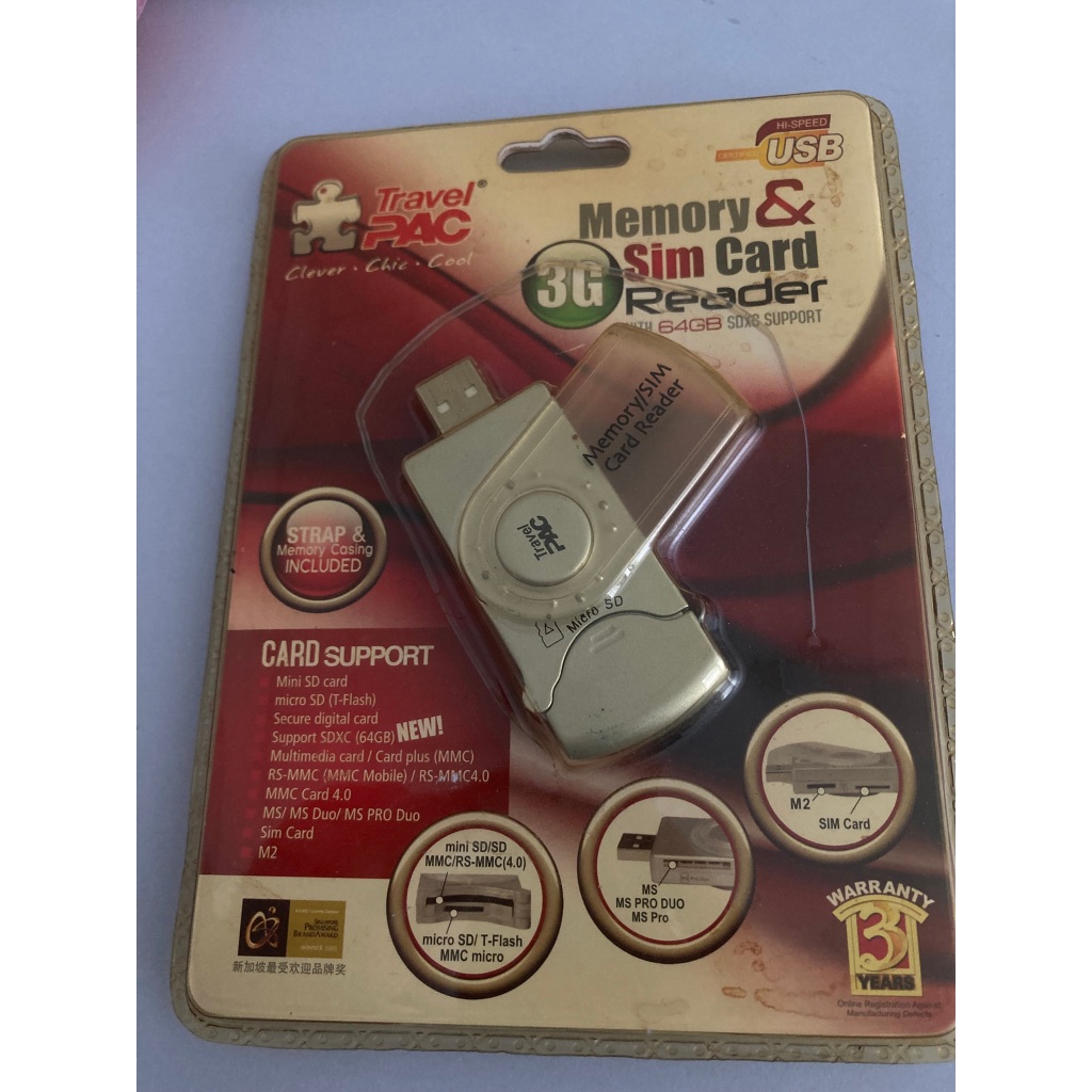 ⭐⭐ NEW! Travel PAC Memory & SIM Card Reader - เครื่องอ่านการ์ด Hi-Speed USB
