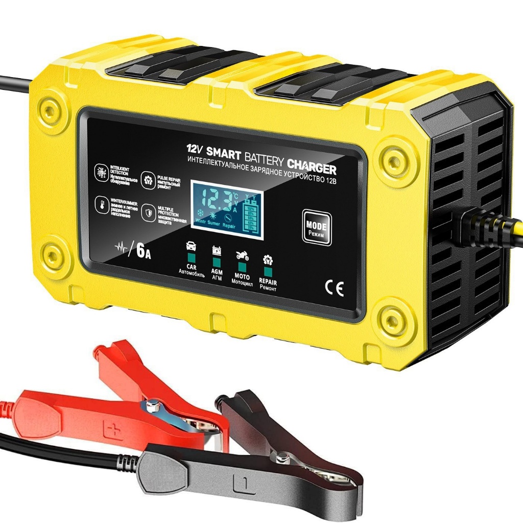 BC-1206 Car Smart Battery Charger เครื่องชาร์จแบตเตอรี่ 12V เครื่องซ่อมแบตเตอรี่ รถยนต์ มอเตอร์ไซค์ แบตแห้ง AGM