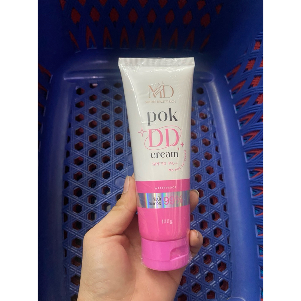 พอกดีดีครีม กันแดดเอสพีเอฟ50 พีเอ++ MD Pok DD Cream Sunscreen SPF50pa++ 100g. โลชั่นกันแดด
