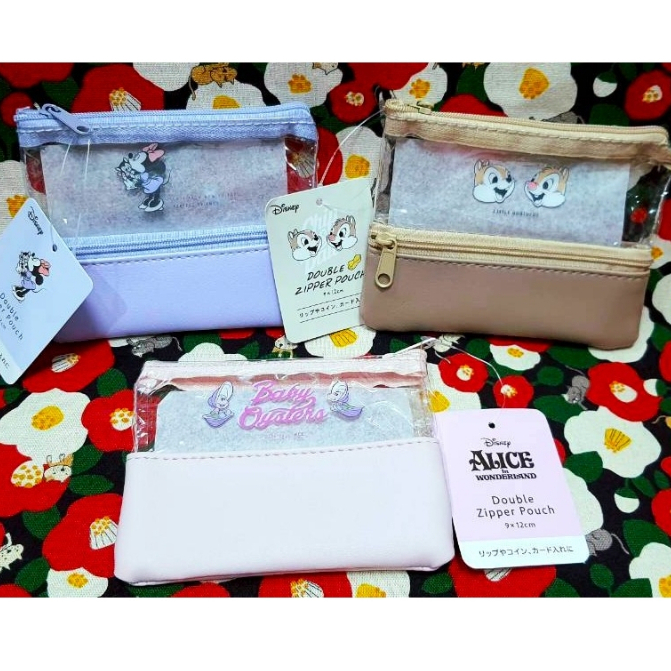 กระเป๋า ใส่เหรียญ /ของ มิกกี้เม้าส์ มินนี่เม้าส์ ของแท้จากญี่ปุ่น Minnie mouse Pouch Mickey ชิป เดล Chip Dale lion king