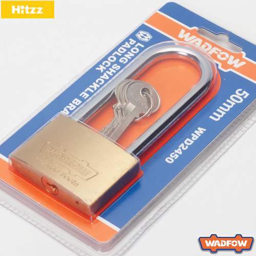 กุญแจสปริงทองเหลืองคอยาว WADFOW 50mm WPD2450