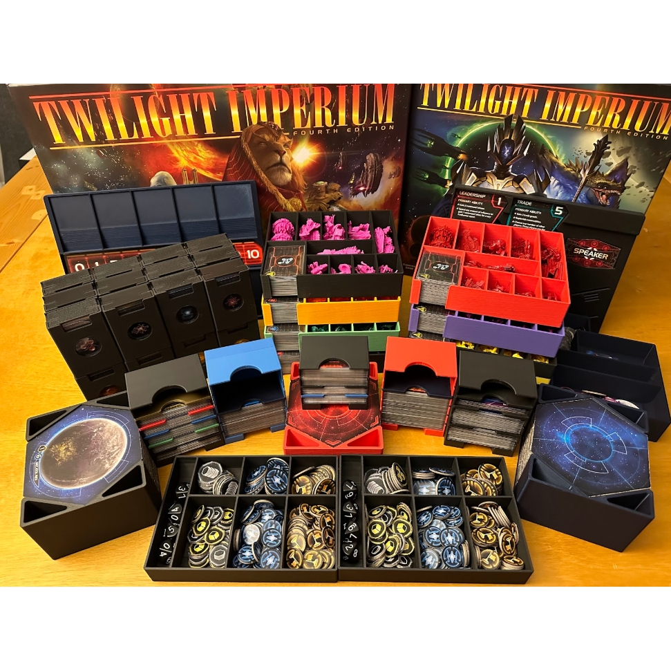 [Plastic] Twilight Imperium 4th Edition (+ POK ) Boardgame: Organizer - ชุดที่จัดเก็บสำหรับบอร์ดเกม 