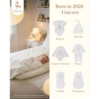 SNOW OWL Born in 2026 ผ้าห่อตัวสำเร็จรูป Swaddle MagnetBric แบบแปะ (0-3m)
