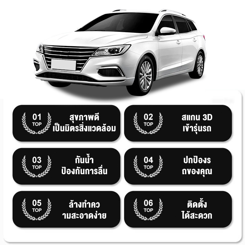 พรมปูพื้นรถยนต์ MG-EP 2020-ปัจจุบัน TPE 3D ทนต่อการสึกหรอ เป็นมิตรกับสิ่งแวดล้อมไม่มีกลิ่นและทําความสะอาด การทำให้ ราคา ถูกที่สุด ดีลบีเคเค แกลเลอรีภาพที่ 7