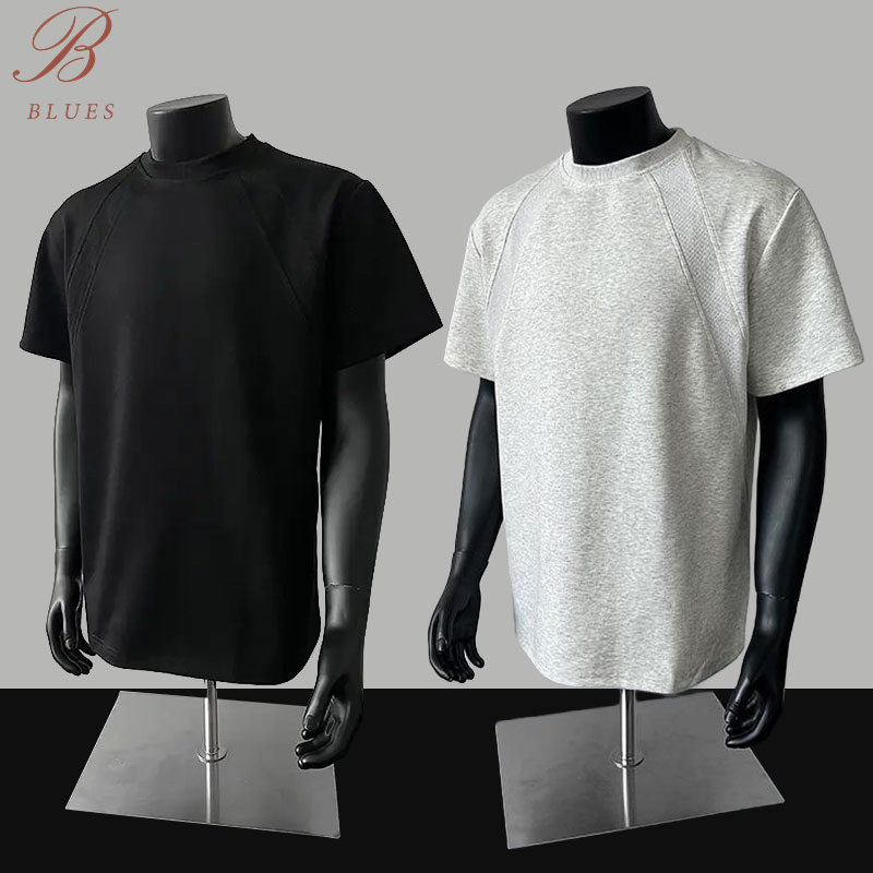 B BLUES ไม่ย้วย ไม่หด ไม่ต้องรีด ผ้านุ่มใส่สบาย Ultra Soft Non-Iron เสื้อยืดคอกลมสีพื้น