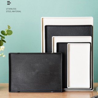 พลาสติก PP ถาดสี่เหลี่ยมโรงแรมถาดชาขนาดใหญ่ถ้วยน้ําถาดเก็บอุ…