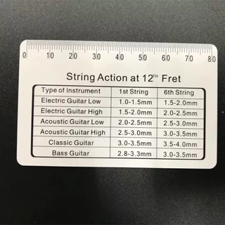ไม้บรรทัด Perseus Sting Action Rulerแบบพลาสติกหนาใช้วัดความสูงของสาย ✔️สำหรับกีตาร์ไฟฟ้า✔️กีตาร์โปร่ง ✔️เบส✔️Ukulele