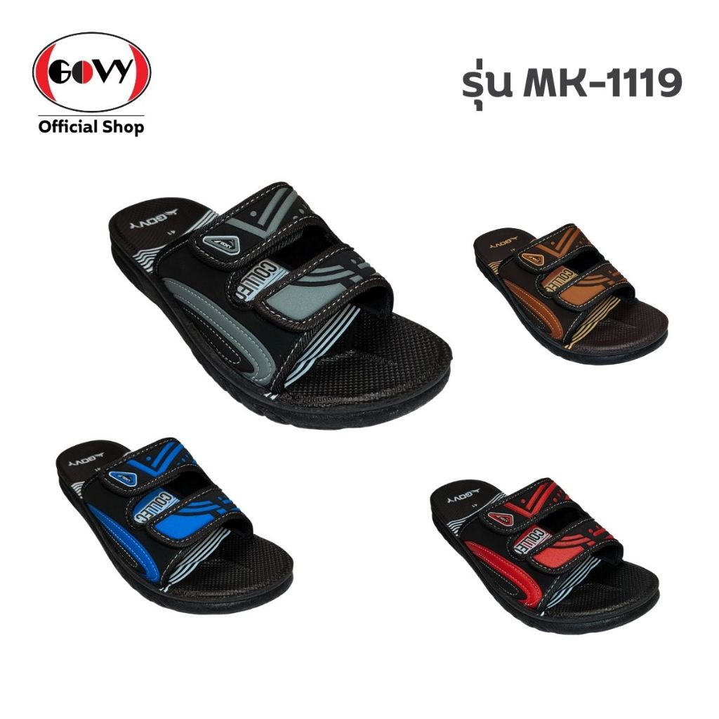 Govy โกวี่ รองเท้าแตะ รองเท้าลำลอง แบบสวม งานเย็บ สำหรับผู้ชาย รุ่น MK-1119 Size 39-44