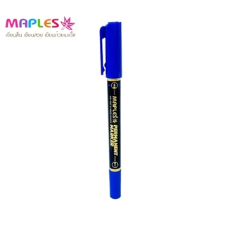 Maples ปากกามาร์คเกอร์ 2 หัว MP-C12 ขนาด 0.5 มม. และ 1.0 มม. หมึกกันน้ำ แห้งเร็ว เขียนได้หลายพื้นผิว (ราคาต่อ 1 ด้าม)