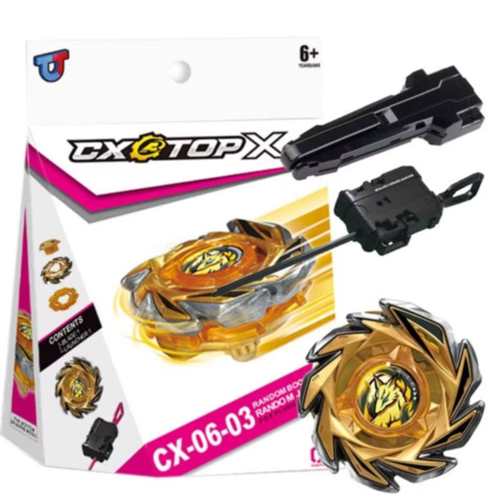 เบย์เบลดX CX-06-03พร้อมที่ชู๊ตเเละอุปกรณ์สําหรับเบย์เบลดของเล่นเด็กสําหรับเด็กและอุปกรณ์เสริม ทนทาน 