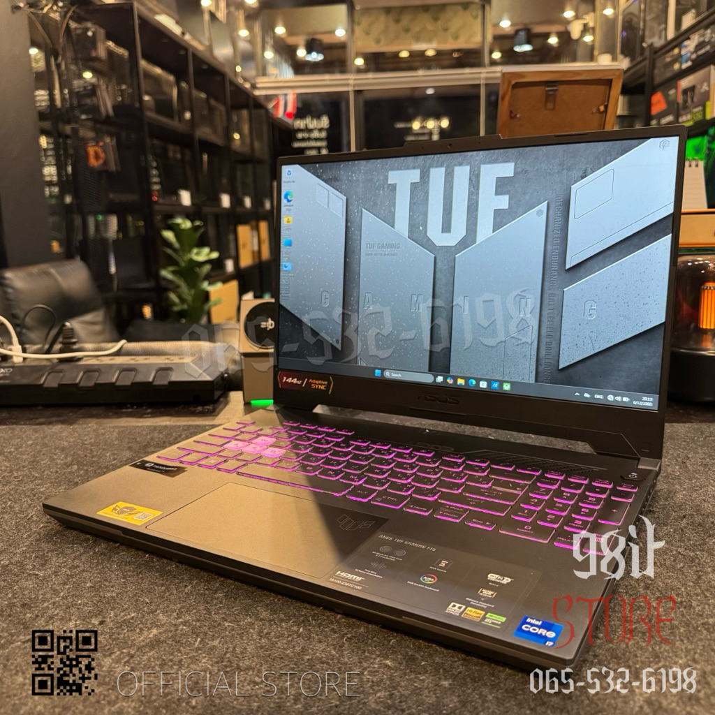 💻 NOTEBOOK (โน้ตบุ๊ค) ASUS TUF GAMING F15 FX507ZC4-HN060W (MECHA GRAY) 💻i7-12700H RTX 3050 15 นิ้ว 1