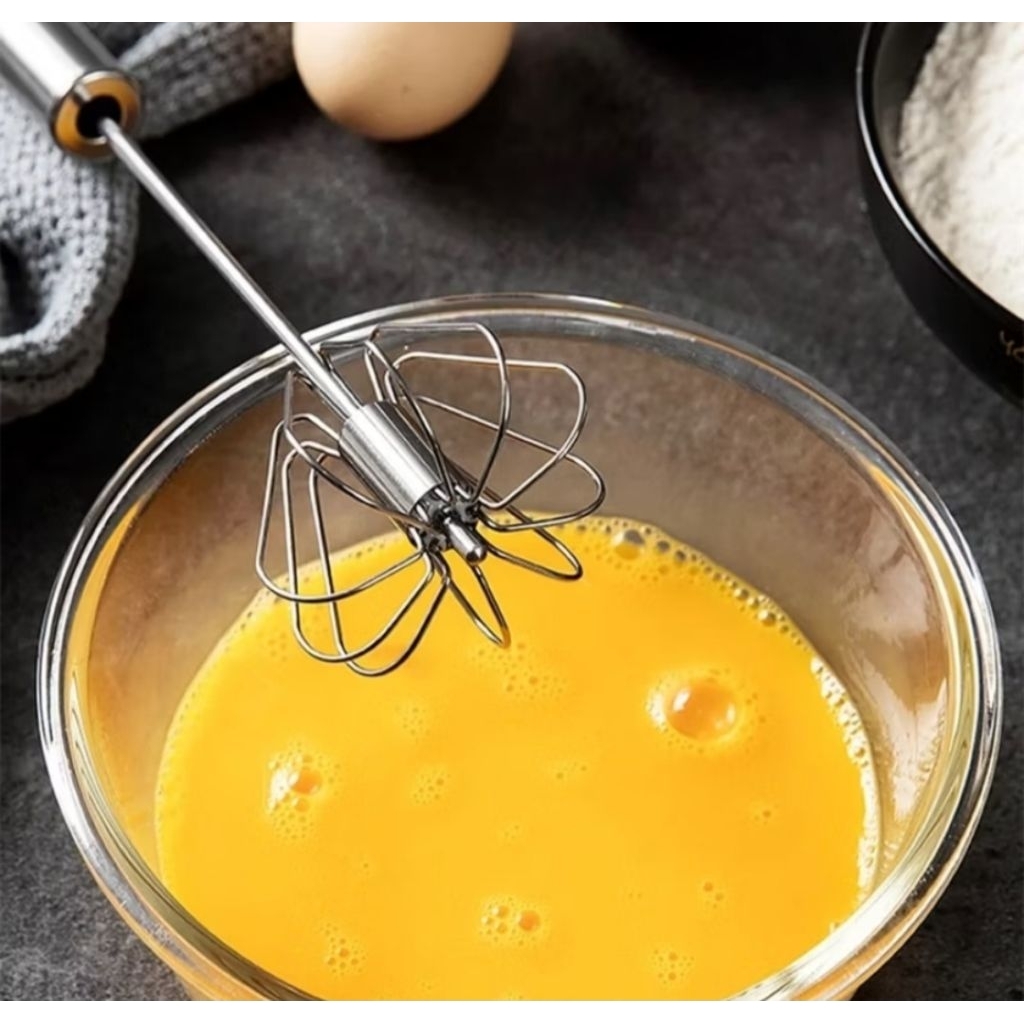 พร้อมส่งจากไทย ที่ตีไข่อัตโนมัติแบบกด / ที่ตีไข่สเตนเลส / เครื่องตีไข่กดหมุนอัตโนมัติ - รูปที่ 4