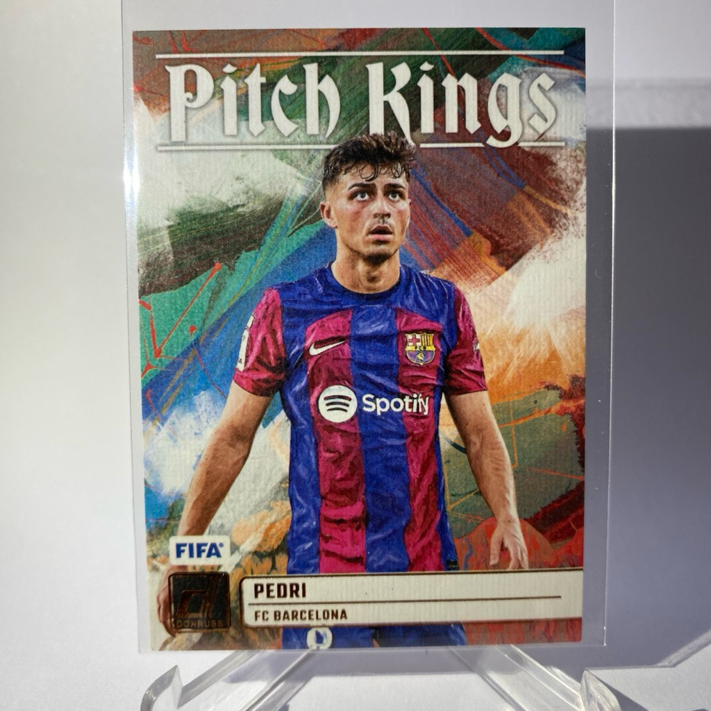 การ์ดนักฟุตบอล PEDRI, BARCELONA, PITCH KINGS,  PANINI DONRUSS 2023