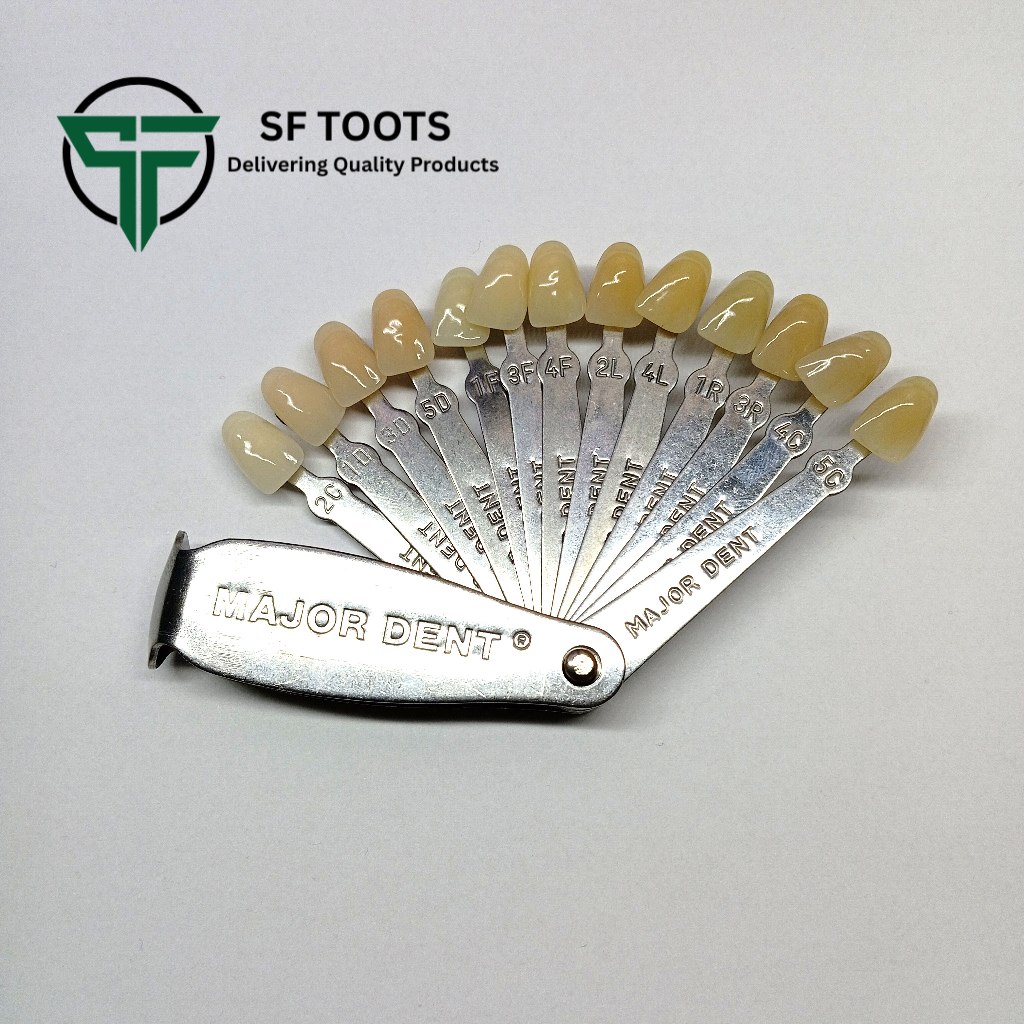 Major Dent แถบเทียบสีฟันสำเร็จรูป Shade Guide อุปกรณ์ทันตกรรมเทียบสีฟันปลอม