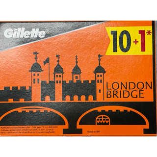 Gillette london bridge ใบมีด ยิลเลตต์ ลอนดอน บริดจ์ ใบมีดโกน 1 กล่อง 100ใบ แถม 10ใบ