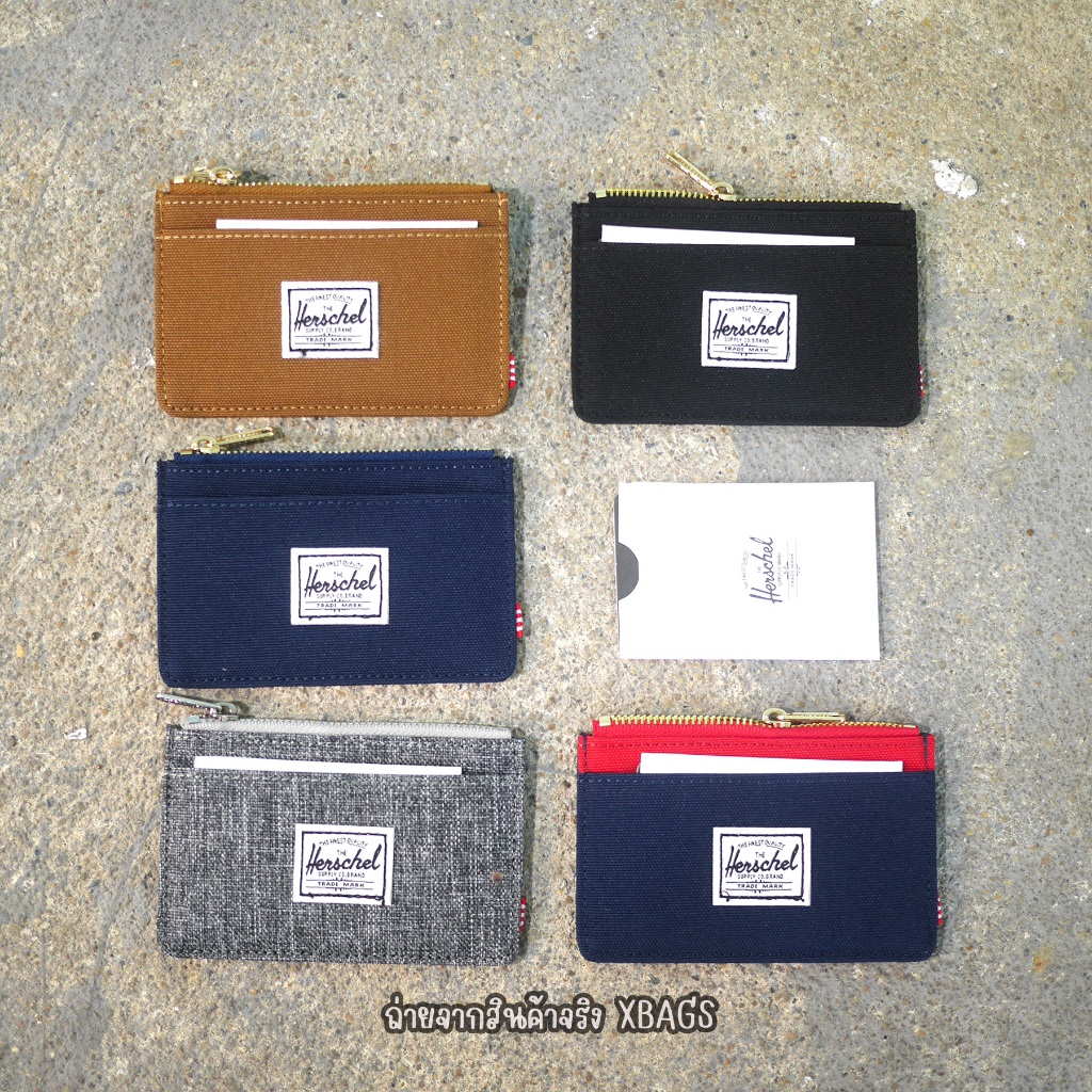 Herschel Card holder+ช่องใส่เหรียญ มีซิปปิด กระเป๋าใส่นามบัตร ขนาดเล็ก พกพาง่าย