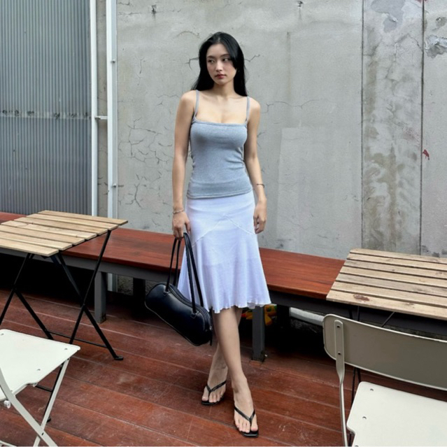 Mermaid  Flare Skirt//กระโปรงทรงบานผ้ายืด