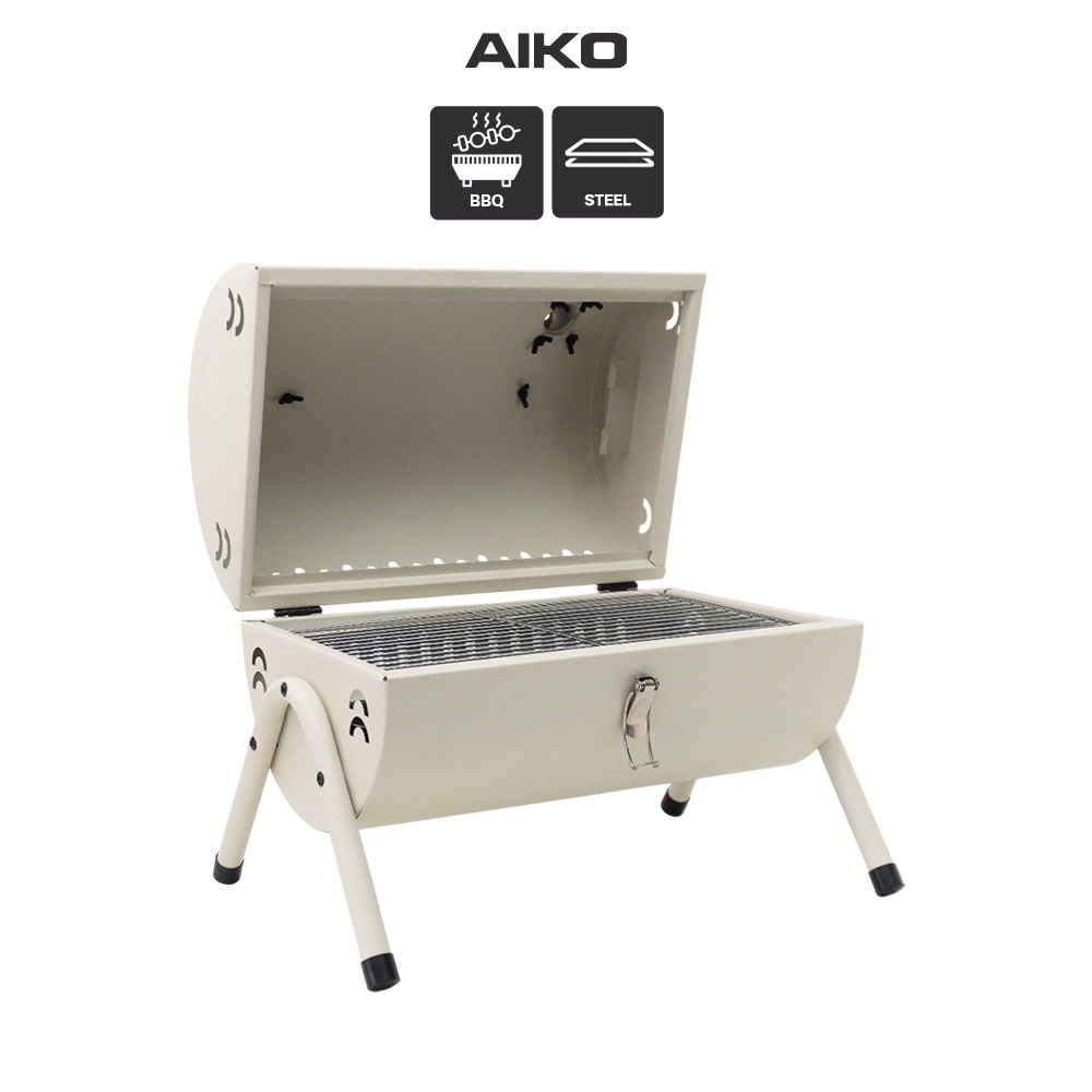 AIKO AG-42 เตาปิ้งย่างพกพาอเนกประสงค์ มีปล่องควัน เตาแค้มปิ้ง MULTIPURPOSE PORTABLE GRILL