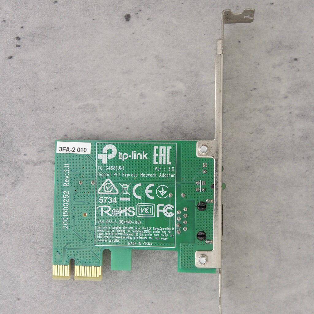 TP-LINK >> TG-3468(UN) V3.0 Gigabit PCI Express Network Adapter 10/100/1000 Mbps การ์ดแลนสำหรับ PC ม