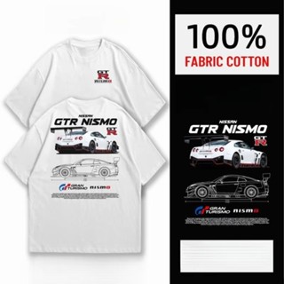 Nissan GTR R35 Nismo เลือดรส เลือดอีดคอกส้ม ผ้าCotton เสื้อย…
