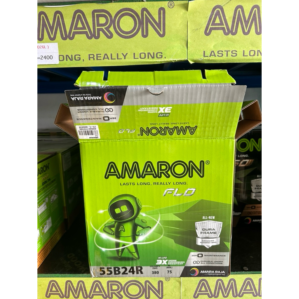 แบตใหม่Amaron batteryรุ่นHi life 55B24R (Civic ไดแมนชั่น Wish  Avanza CRV G1)