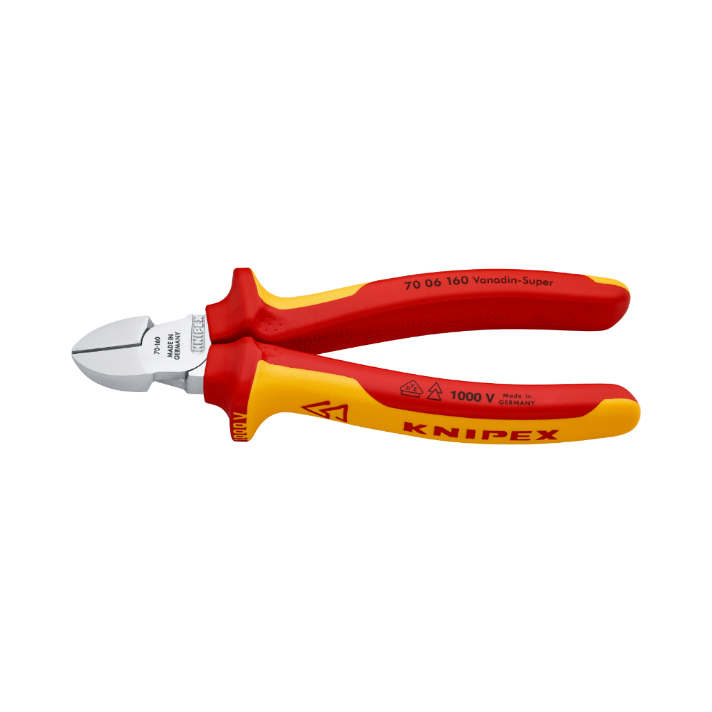KNIPEX Diagonal Cutter VDE 160 mm คีมตัดทแยงมุม VDE 160 มม. รุ่น 7006160
