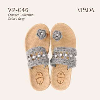 Vpada_sandals_VP-C46 Camilla Crochet Collection รองเท้าแตะชายหาดส้นแบน รองเท้าแตะแฟชั่น