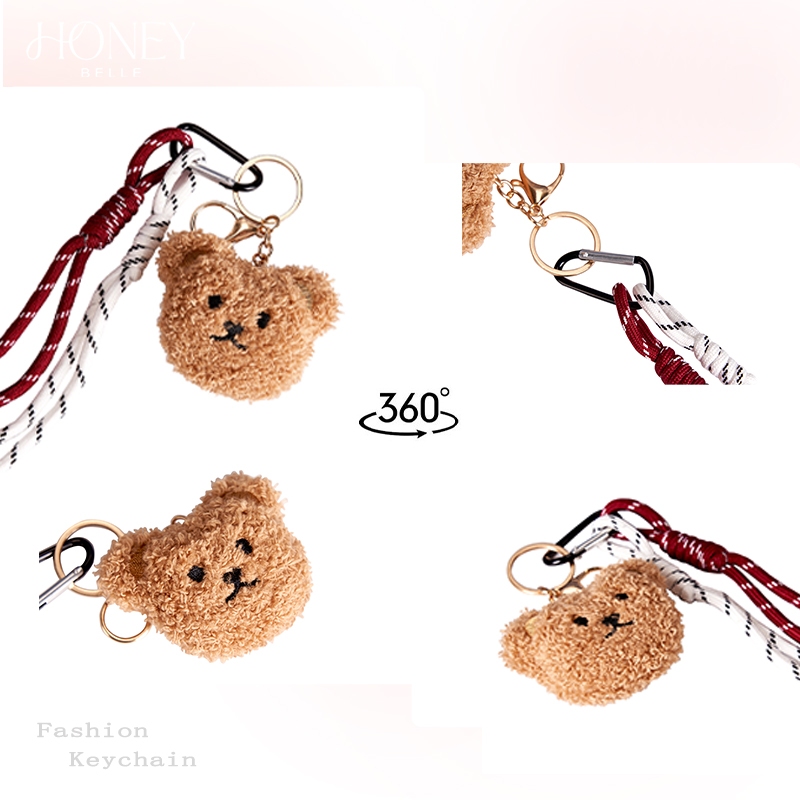 COD✨สไตล์เกาหลี พวงกุญแจ แบร์สีน้ำตาล ตุ๊กตาน้อย ใช้สำหรับกระเป๋าตก แต่ง ราคา ถูกที่สุด ดีลบีเคเค แกลเลอรีภาพที่ 7