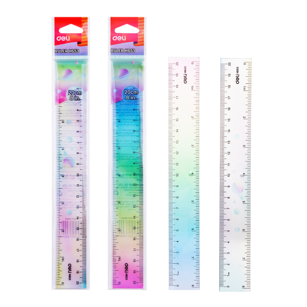 Deli ไม้บรรทัด 20-30 cm (คละสี)